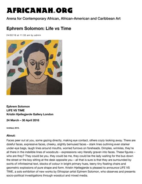 Ephrem Solomon Project Space Florine Demosthene 24 March 30