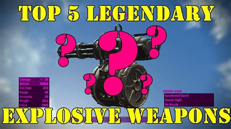 Fallout 4 Top 5 Explosive Weapons Youtube