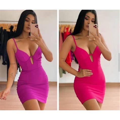 Vestido Aro Gringo Bojo Alcinha Colado Moda Blogueira Shopee Brasil