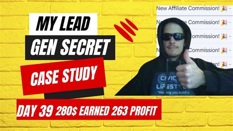 My Lead Gen Secret Case Study Day 39 280 Dollars Earned 263 Dollars