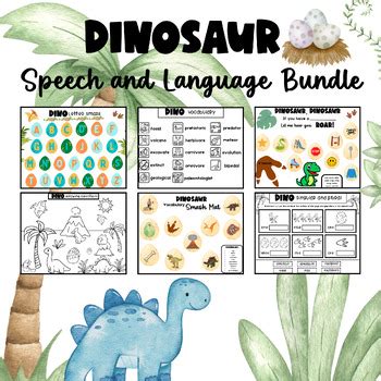 Dinosaur Speech And Language Bundle Writing Concepts Vocabulary