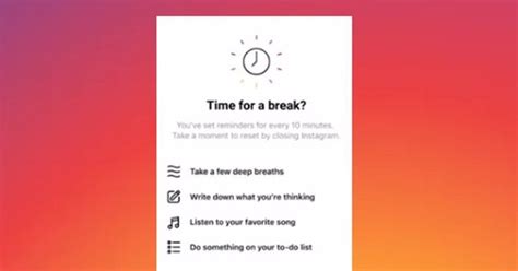 Instagram Tests New Take A Break Feature To Encourage Users To Limit Time In The App