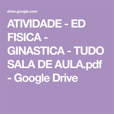 Atividade Ed Fisica Ginastica Tudo Sala De Aula Pdf Google