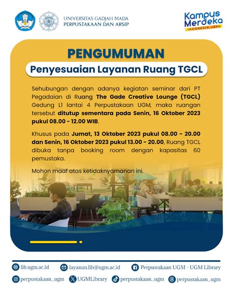 Penyesuaian Layanan Ruang TGCL Perpustakaan Dan Arsip Universitas