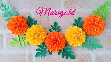 How To Make Paper, Marigold, Beautiful Wall, Paper Flowers, Make It Simple, The Creator, Crafts ...