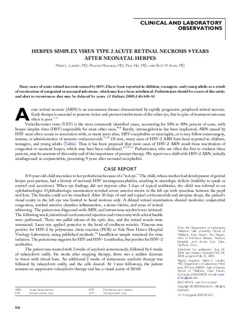 Pdf Herpes Simplex Virus Type 2 Acute Retinal Necrosis 9 Years After