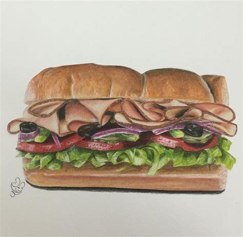 Subway Sandwich Cartoon