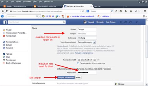 Cara Ganti Nama Di Facebook Baru Daftar Fb Masuk Dan Pelajari