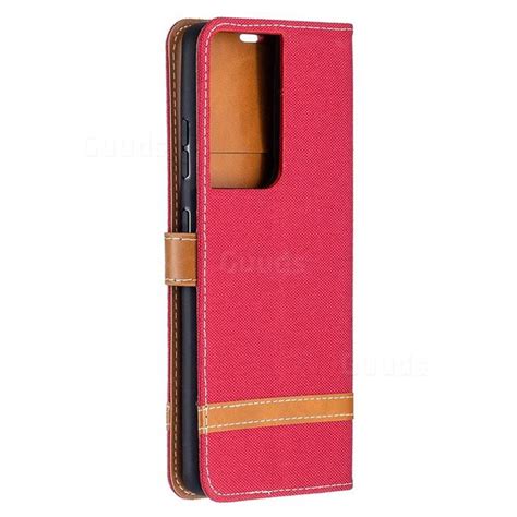 Jeans Cowboy Denim Leather Wallet Case For Samsung Galaxy S21 Ultra