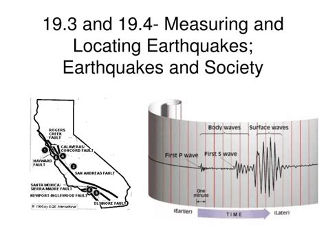 Ppt 19 3 And 19 4 Measuring And Locating Earthquakes Earthquakes And Society Powerpoint