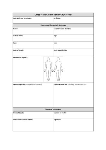 Autopsy Report Template