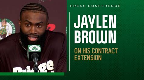 PRESS CONFERENCE Celtics Jaylen Brown Talks About Signing The Largest