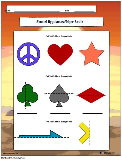 yaz temalı simetri çalışma sayfası Storyboard Tarafından tr examples