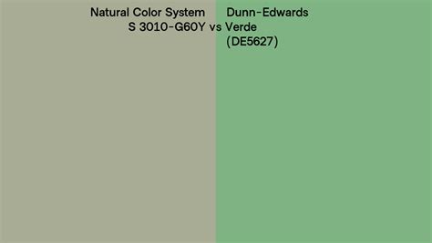 Natural Color System S 3010 G60y Vs Dunn Edwards Verde De5627 Side By