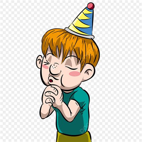 Feliz Cumpleaños Deseando Niño Soplando Velas Ilustración Vectorial De