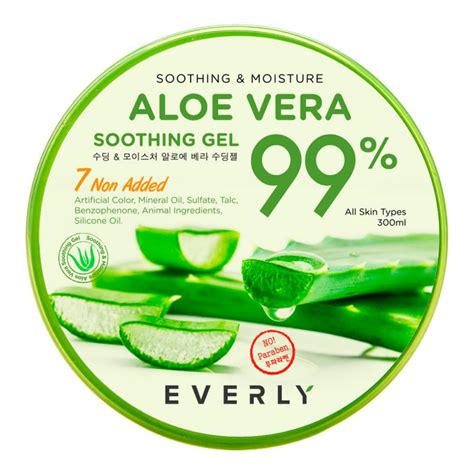 Soothing And Moisture Aloe Vera Soothing Gel 99 300ml Everly Premium