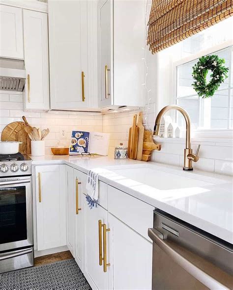 White Kitchen Sink With Gold Faucet Soul Lane