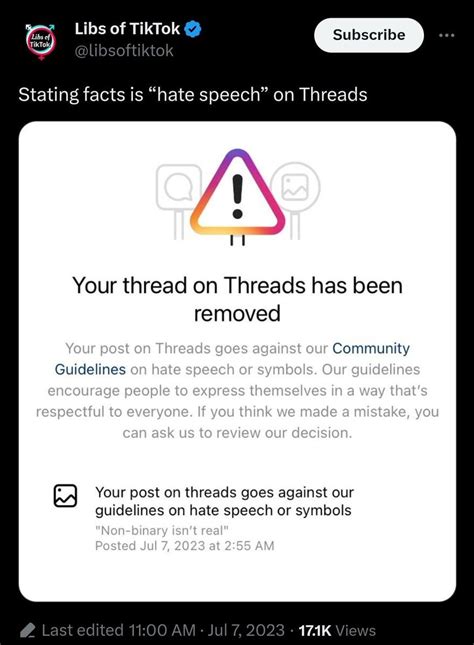 Stating Facts Is Hate Speech On Threads R Whitepeopletwitter