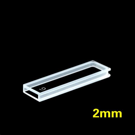 OP19 2mm Short Path Length Optical Glass Cuvettes 0 7ml Semi Micro