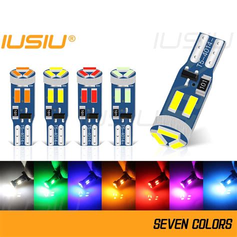 Iusiu 5PCS คณภาพสง T5 หลอดไฟ Led Dashboard เมตรโคมไฟ W3W W1 2W 17 73