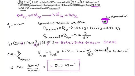 How To Calculate Delta H Of Neutralization