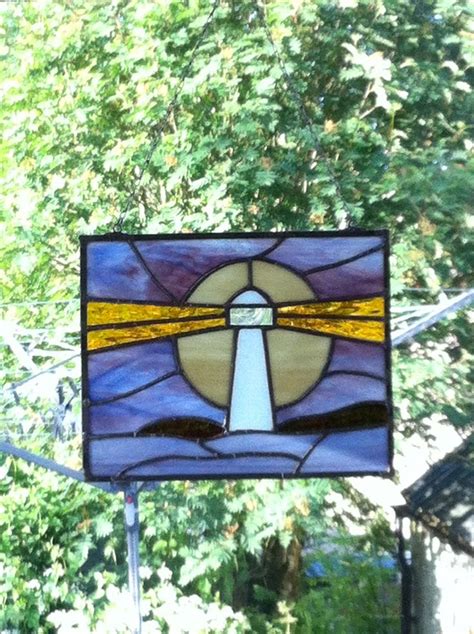 Lighthouse My First Ever Piece Stained Glass Lighthouse Piecings