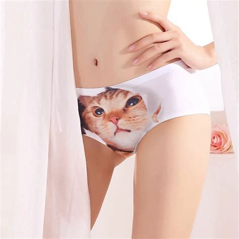 Buy 3d Cats Printing Anti Emptied Underwear Panties Women S Underwear Briefs