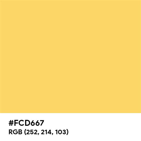 Goldenrod (Crayola) color hex code is #FCD667