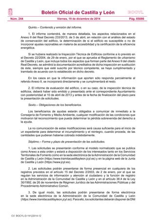 Subvenciones destinadas al apoyo a la implantación del informe de