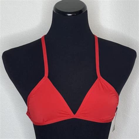 Jolyn Bikini Top Triangle Xs Red New With Tags Ebay