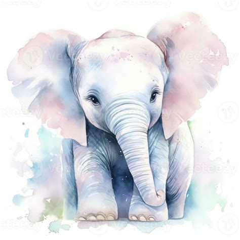 Baby Elephant Watercolor Stock Photos, Images and Backgrounds for Free Download