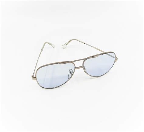 1970 80s Oversized Aviator Sunglasses Vintage Silver Gem