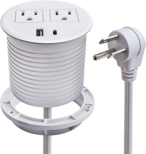 Amazon Desk Power Grommet USB C Recessed Power Strip 2 Outlet 2