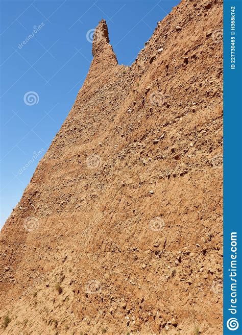 Badlands Chimney Eroded Landscape Las Carcavas Spain Stock Image