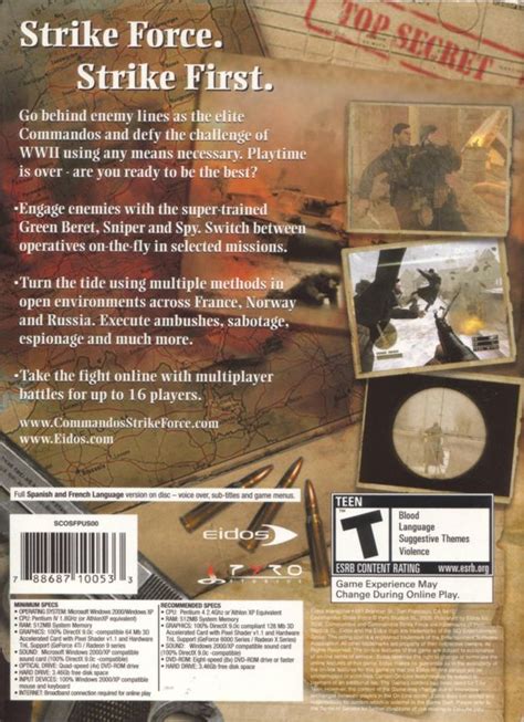 Commandos Strike Force Cover Or Packaging Material MobyGames