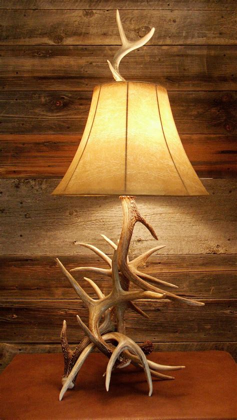 Whitetail Deer 6 Antler Table Lamp Deer Antler Decor Antler Lamp Lamp