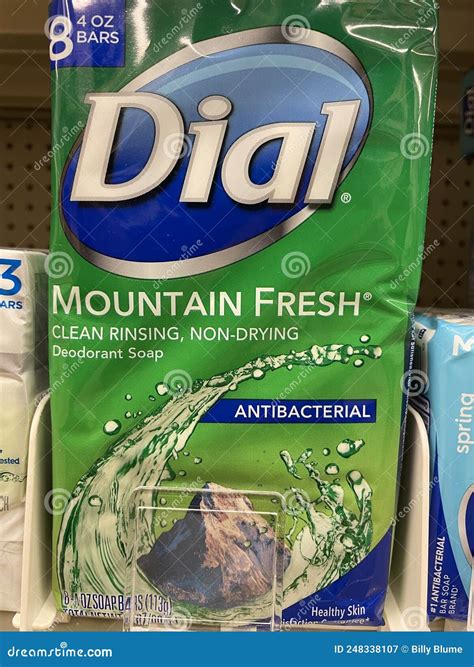 Retail Store Bath Soap Bars Dial Mountain Fresh Editorial Photography