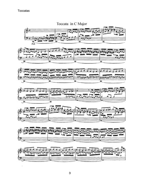 Pachelbel Johann Toccata In C Major P For Organ Free Sheet