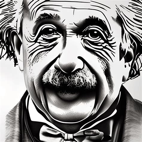 Albert Einstein Tekent Extreme Details Real Big Face Emc Hyper