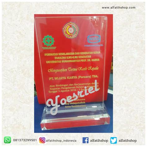 Plakat Akrilik Ucapan Terima Kasih Jual Plakat Akrilik Plakat