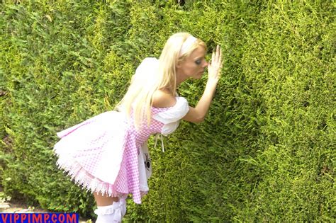 Busty Blonde Babe Stumbles Upon A Cosplay Part In A Park Photos