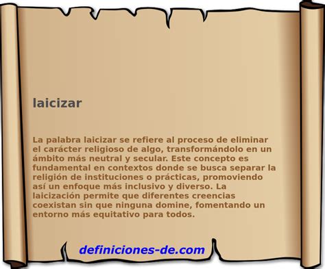 O Que Significa Laicizar - Significado de «laicizar»