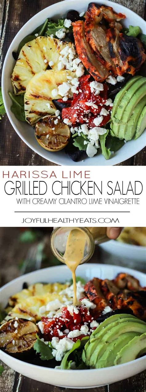 Harissa Lime Grilled Chicken Salad Recipe Cilantro Lime Vinaigrette