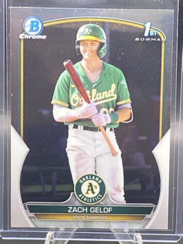 2023 Bowman BCP 1 Zack Gelof Chrome Prospects Lunar Glow Refractor EBay