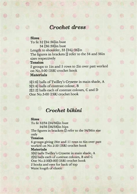 S Crochet Bikini And Beach Dress Pattern PDF Vintage Swimwear DIY My Vintage Wish