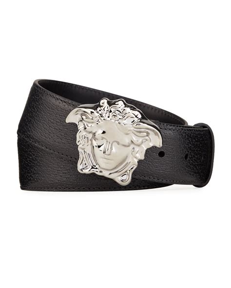 Versace Mens Leather Medusa Buckle Belt Neiman Marcus