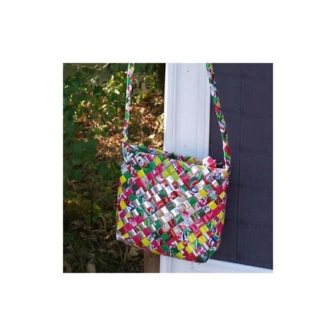 Sac En Bandouli Re Recycl Multicolore Avec Fermeture