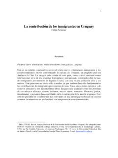 La Contribuci N De Los Inmigrantes En Uruguay La Contribuci N De