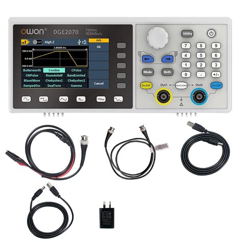 OWON Dual Channels 70MHz Function Generator DGE2070 3 6 Inch LCD