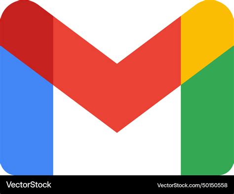 Gmail logo icon google email service Royalty Free Vector